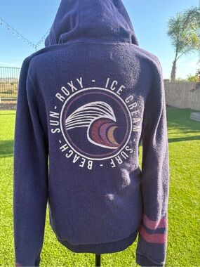 Roxy Purple Knit Pullover with Logo Tag